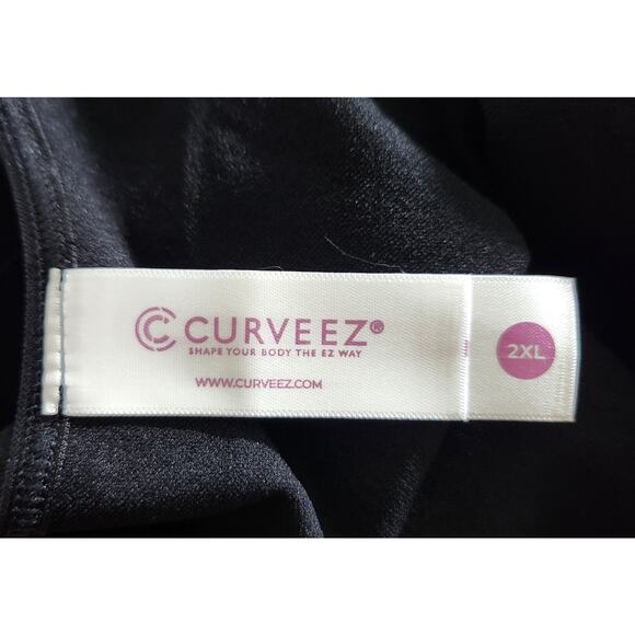 Curveez Incredibly Slimming Cami Tank Top in Black High Compression Size 2XL New - Picture 9 of 12